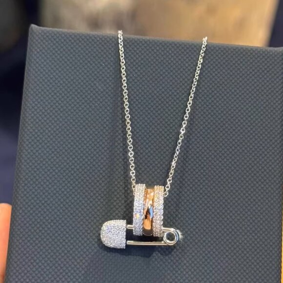 APM Monaco Multicolor Safety Pin Adjustable Necklace - Picture 2 of 5